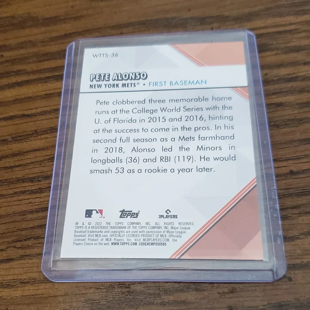 2022 Topps Series 1 Welcome to the Show Pete Alonso #WTTS-36